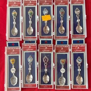 51 Collectable Souvenir Spoon Set - Assorted Shield Emblems